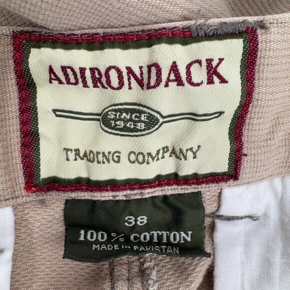 Adirondack Trading Pants Mens 38 (36x29 ACTUAL) Cargo Khaki Tan Texture Vintage - Picture 4 of 7